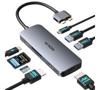 MOKiN Docking Station for MacBook Pro/Air, MacBook Docking Station USB C Dual Monitor, 8 in 2 USB C Adapter for Mac Dongle MacBook Hub with 2 HDMI, USB 3.0 A&C, SD/TF and 100W PD