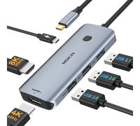 MOKiN USB C Docking Station 2 HDMI with 100W PD for HP/Dell Laptop