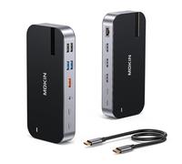 MOKiN USB C Docking Station 3 Monitor, 16 in 1 Laptop Dock Triple 4K Display with 3 HDMI, 10Gbps USB-C/A 3.1, 100W Max Charging for Laptop, Ethernet, Audio, SD/TF for Dell HP