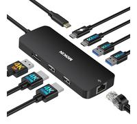 MOKiN USB C Docking Station Dual Monitor, 8 in 1 USB C Hub 2 HDMI Adapter