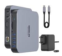 MOKiN USB C Docking Station for MacBook 3 Monitor, Mac Docking Station Dual Monitor mit 65W Leistung, USB C Dock Dual 4K HDMI, VGA, 4 USB 3.0, RJ45 Gigabit Ethernet, 100W PD, SD/TF, Audio for Dell HP