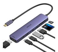 MOKiN USB C Hub HDMI Adapter for MacBook Pro/Air, 7 IN 1 USB C Dongle Mac Adapter with HDMI, Type C Data Port,100W PD,SD/microSD and 2 USB3.0 for Dell/Lenovo/Thinkpad(Purple)