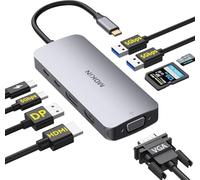 MOKiN USB C Multiport Adapter for MacBook Air/Pro, Mac Dongle, 9 in 1 USB C Adapter