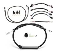 MoKitDora 12” Handlebar Extended Clutch Throttle Cables Brake Line CAN-bus Wiring for Harley 2018-UP Breakout Deluxe Fat Bob Boy Models without ABS, Black