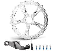 MoKitDora 13" Rear Brake Disc Floating Rotor for 2008-2017 Harley Softail Fat boy Deluxe Heritage Breakout Springer FLSTF FLSTN FLST FXSB FXSTS, Chrome