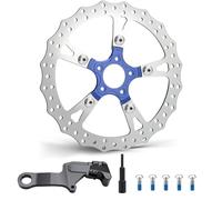MoKitDora 13" Rear Brake Disc Single Rotors for Harley 2018-2024 Softail Low Rider FXST 114 Street Fat Bob Boy Heritage Classic Sport Glide FLSB Breakout 114 FXBRS Deluxe FXBB Hand-polished, Blue