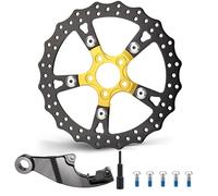MoKitDora 13" Rear Brake Disc Softail Single Floating Rotor for 2008-2017 Harley Softail Fat boy Deluxe Heritage Breakout Springer FLSTF FLSTN FLST FXSB FXSTS Black Zinc Plating, Golden