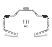 MoKitDora Engine Guard Highway Mustache Crash Bar 1.25" Fat for Harley Softail 2000-2017 FL Heritage Classic Deluxe Fat Boy FLSTF Models, Chrome