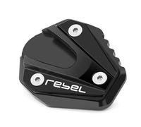 Mokiton Motorcycle Side Stand Extension Kickstand Plate Compatible With H.onda Rebel 500/300 2017-2023 2024 | Foot Pad Support CMX500 CMX300 Footing Accessories (black)