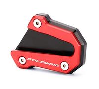 Mokiton Motorcycle Side Stand Extension Kickstand Plate Compatible With Honda Goldwing 1800 GL1800 2018-2023 2024 | Foot Pad Support Gold wing GL 1800 Goldwing1800 Accessories (red)