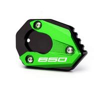 Mokiton Motorcycle Side Stand Extension Kickstand Plate Compatible With Kawasaki Ninja 650 2017-2022 2023 2024 2025 | Foot Pad Support Ninja650 Ninja-650 EX650 Accessories (green)