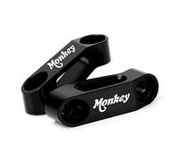 Mokiton Rearview Mirror Risers Extenders Adapter Kit Compatible with Honda Monkey 125M 125MA 125 2019-2023 2024 2025 Motorcycle Accessories Brackets (black)