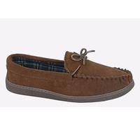 Mokkers Adie Moccasin Slippers Men's | Slip On Shoes | Brown | UK Size 9