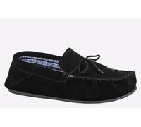 Mokkers Bruce Leather Slipper Men's | Slip On Shoes | Black | UK Size 6