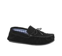 Mokkers Bruce Leather Slipper Men's | Slip On Shoes | Black | UK Size 8