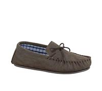 Mokkers Bruce Leather Slipper Men's | Slip On Shoes | Dark Brown | UK Size 15