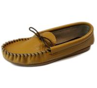 Mokkers Coopers Moccasin Traditional Mens Leather Outdoor Slippers - Tan - 11 UK