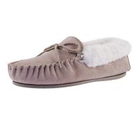 Mokkers Emily Ladies Moccasin Slippers Stone
