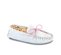 Mokkers Lily Ladies Moccasin Slippers Grey UK 5
