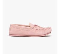 Mokkers LILY Womens Suede Moccasin Slippers Pink - UK 8