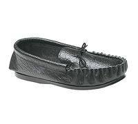 Mokkers Mens Gordon Softie Leather Moccasin Slippers (10 UK) (Black)