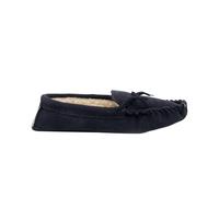 Mokkers Men's Jake Real Suede Moccasin Slippers in Navy | Size: 8 Mokkers Navy 8
