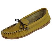 Mokkers Mens Leather Moccasin Slipper - Gordon, 12 UK, Tan