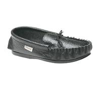 Mokkers Mens Leather Moccasin Slippers Outdoor Sole Size UK 6-13 - Made in England (9) Black