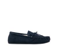 Mokkers Men's Oliver Moccasin Wool Lined Slippers in Navy | Size: 12 Mokkers Navy 12