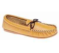 Mokkers Mens Tan Brown Soft Leather Moccasin Slippers Hard Sole Sizes 6 to 13 (6)