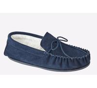 Mokkers Oliver Moccasin Slippers Men's | Slip On Shoes | Navy | UK Size 12