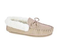 Mokkers Womens/Ladies Suede Emily Moccasin Slippers (5 UK) (Stone)