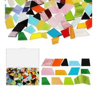 MOKKHNB 1 Box Glass Tiles for DIY Projects, Miniature and Compact Mosaic Pieces Made of Glass Material, Easy to Store, for DIY Decoration and Craft Mosaic Tile Creations
