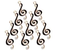 MOKKHNB 10 Pcs Musical Notes Charms Music Notes Charms for DIY Crafting Black Alloy Small and Delicate Design Fine Texture Pendant Bracelet for Music Lovers