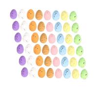 MOKKHNB 100pcs Colorful 4cm Foam Easter Eggs for Crafts Small Artificial Simulation Egg Decor DIY Materials for Holiday Wreaths and Party Decorations
