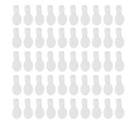 MOKKHNB 100pcs White Paper Round Label Tags Self Adhesive Jewelry Stickers with Versatile Labeling and Secure Adhesion for Necklace and Earring Pricing in Boutiques Display