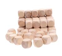 MOKKHNB 10Pcs Blank Wooden Dice Sided Unfinished Wood Cubes for Crafts DIY Projects and Educational Games for Imagination and Parent Activities