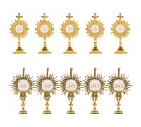 MOKKHNB 10pcs Catholic Monstrance Pin: Religious Lapel Pins for First Holy Communion Baptism and Eucharistic Minister Jewelry - Christian Faith Inspirational Christian Favors
