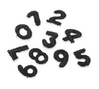 MOKKHNB 10pcs Embroidered Number Applique Patches Iron-on Cloth Sew Patches for Clothes and Backpacks, Easy to Store Decorative DIY Accessories for Personal Use