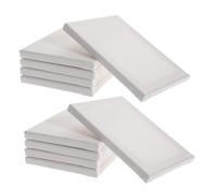 MOKKHNB 10pcs White Blank Cotton Linen Canvas Frames Stretched Painting Canvas Boards for Acrylic Oil Watercolor Gouache Art Supplies Lightweight for Artists and Hobbyists