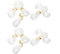 MOKKHNB 10pcs White Stretchy Elastic Fiber Necklace String for Jewelry Making Cords, Multipurpose DIY Handcrafted Beading Thread for Bracelets and Handmade Crafts