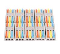 MOKKHNB 10pcs Wire Splice Connector 3-in 3-out Quick Connect Block