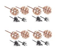 MOKKHNB 116pcs Miniature Model Trees for Diorama Supplies Sturdy Plastic Mini Trees for Train Railway Layouts and Sand Table Scenery for Craft Projects and Micro Landscape Decoration