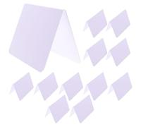MOKKHNB 12pcs Mini Double-Sided White Plastic Chalkboards for Writing Messages and Table Decor, Portable Display Boards for Shop Price Tags and Home Use