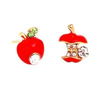 MOKKHNB 1Pair Creative Apple Shaped Earrings for Women Stylish Ear Studs Comfortable and Skin Friendly for Sisters Daughters and Friends for Parties and Office Wear