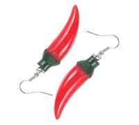 MOKKHNB 1Pair Creative Pepper Dangle Earrings for Women Fun Chili Earrings Unique for Valentine Day Birthdays and Special Occasions Adorable and Energetic Accessory