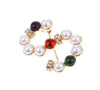 MOKKHNB 1Pc Elegant Letter Brooch Pin Fashionable Accessory for Weddings Parties and Daily Wear Versatile Dress Breastpin for Coats Sweaters and More