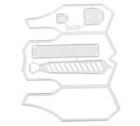 MOKKHNB 1pcs Paper Craft Cutting Dies Carbon Steel Silver Jacket Themed Reusable Cutting Die Not Easy to Break Photo Frame Making for Share DIY Fun 9.3x6.5cm