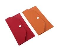 MOKKHNB 2 Pcs PU Cash Envelopes Wallets Reusable Budget Organizers for Cash Bills Cards Stylish Retro Clutch Pouches for Men Women for Financial Management and