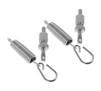 MOKKHNB 2 Sets Universal Metal Kick Drum Pedal Spring Replacement with Hook and Screw, Finely Polished Bass Drum Tension Spring for Studio Sessions and Performances, Prevents Delayed